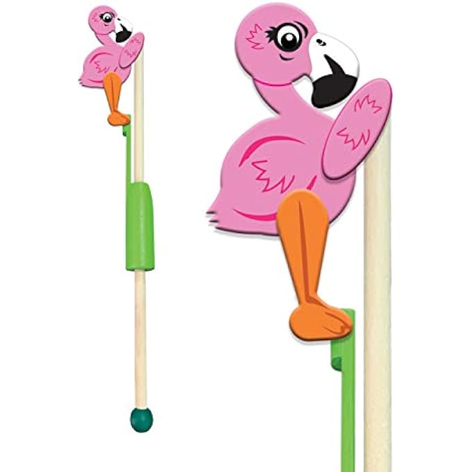 Deluxebase FLAMINGO FROM DELUXEBASE. A WOODEN BIRD TOY FOR TODDLERS AND KIDS - Image 1